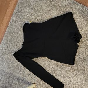 Black one sleeve romper